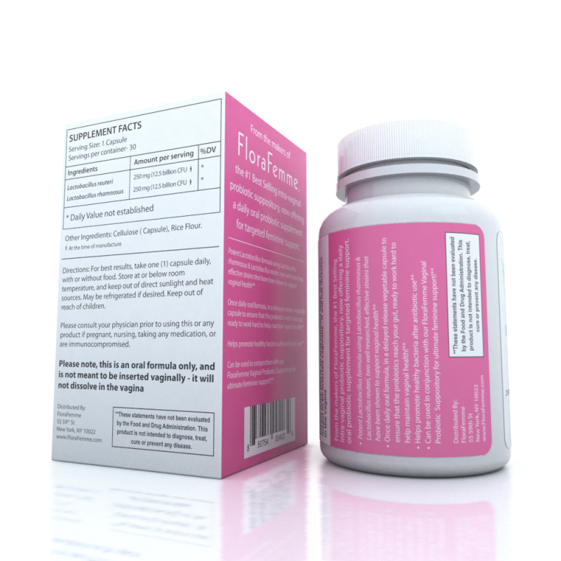 FloraFemme Ultimate Daily Oral Probiotic Supplement